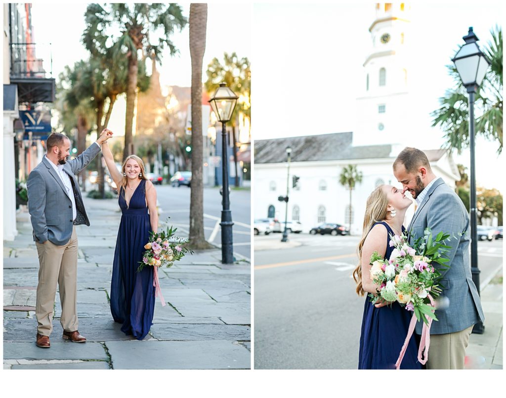 Light and Airy Engagement Photos in Downtown Charleston, South Carolina!