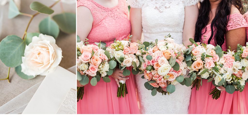 Coral and White Weddings, Southern Pink Weddings, Blush Pink Wedding florals