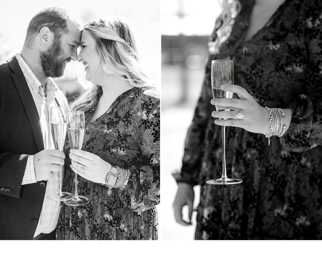 Black and White Engagement Photos
